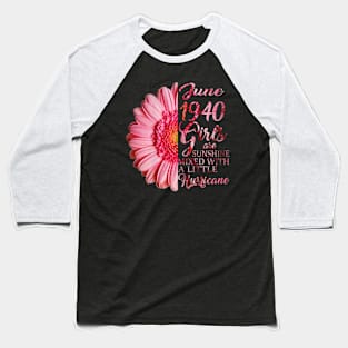 Womens June Girls 1940 Shirt Birthday Gifts Baseball T-Shirt